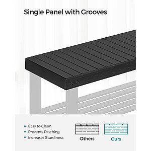 SONGMICS Shoe Rack Bench, 3-Tier Bamboo Shoe Storage Organizer (Ink Black) $29.98 + Free Shipping w/ Prime or on $35+