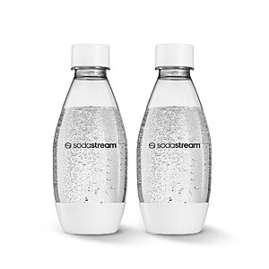 2-Pack sodastream 0.5L Twin Pack Dishwasher Safe Slim Bottle (White) $8.49 ($4.25/ea) + Free Shipping w/ Prime or on $35+