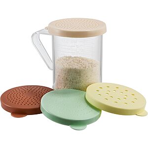 10-Oz Winco Dredge Spice Shaker w/ 4 Snap-On Lids .50