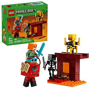 99-Piece LEGO Minecraft The Nether Lava Battle Toy and Playset (Ages 6+) $6.39 + Free Shipping w/ Prime or on $35+