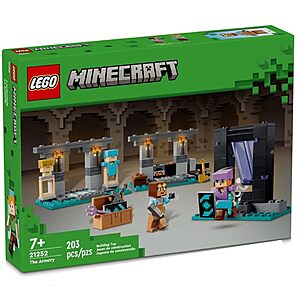203-Piece LEGO Minecraft The Armory Building Set $12.79 + Free Shipping w/ Prime or on $35+