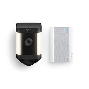 Ring Spotlight Cam Plus Battery with Chime Pro Bundle (Black or White) $124.99 + Free S/H