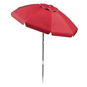7' Pure Garden Beach Umbrella with 360 Degree Tilt (Red) $22.63 + Free Shipping w/ Prime or on $35+