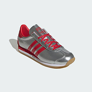 Women's adidas Country OG Running Shoe (Silver Metallic/Better Scarlet/Cloud)  + Free S/H
