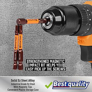 20-Piece Amartisan Hex Head Allen Wrench Drill Bit Set, Metric and SAE S2 Steel Hex Bits Set, Magnetic Tips, 2.3" w/ Storage Box $8.99 + Free S/H w/ Prime or on $35+