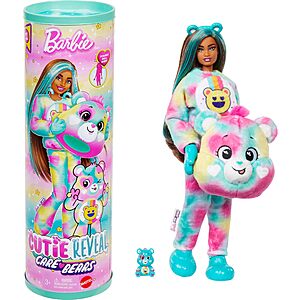 Barbie Cutie Reveal Care Bears Doll & Accessories, Series 2 Good Vibes Bear w/ 10 Surprises $12.59 + Free Shipping w/ Prime or on $35+