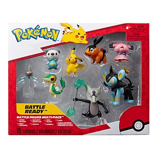 Jazwares Pokemon Battle Figure 8-Pack (Six 2" + Two 3" Battle Figures Including Pikachu) $12.49 + Free Shipping w/ Prime or on $35+