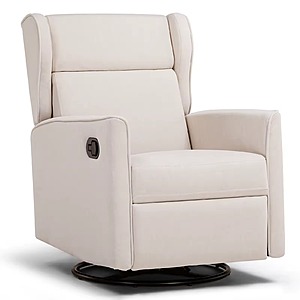 Comhoma 360° Swivel Rocker Recliner Nursery Sofa Chair (White or Dark Gray) $116.XX + Free Shipping