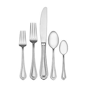 65-Piece Mikasa Regent Bead 18/10 Stainless Steel Silverware Flatware Set $69.55 + Free Shipping