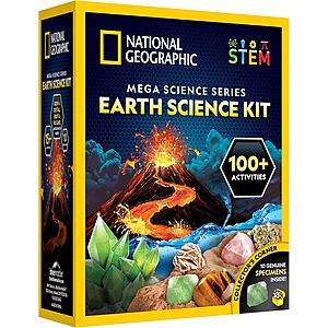 National Geographic Earth Science Kit: 100+ Science Experiments & Activities for Kids $20.99 + Free Shipping w/ Prime or on $35+