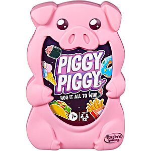 Hasbro Gaming Piggy Piggy Card Game (Ages 7+, 2-6 Players) $4.05 + Free Shipping w/ Prime or on $35+