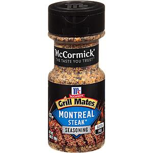6-Pack 3.4-Oz McCormick Grill Mates Montreal Steak Seasoning $5.35 w/ S&S + Free Shipping w/ Prime or on $35