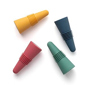 4-Pack Rabbit Wine Stoppers & Beverage Silicone Bottle Stoppers Set (Assorted) $6 