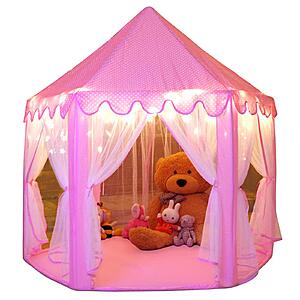 Monobeach Large Princess Playhouse Kids Castle Play Tent w/ Star Lights (55'' x 53'') $25.99 + Free Shipping w/ Prime or on $35+