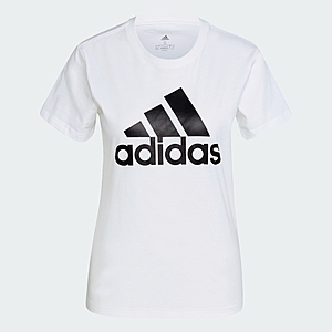 adidas Women's Essentials Logo Tee (White/Black) $5.76 + Free Shipping