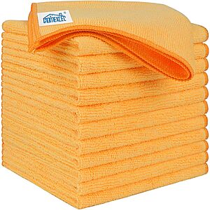 12-Pack 12.5" x 12.5" HOMEXCEL Yellow Microfiber Cleaning Cloths $4.75 w/ Subscribe & Save