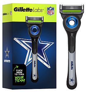 Gillette Labs Special NFL Cowboys Edition Shaving Razor w/ 4 Refills & Stand $13.10 