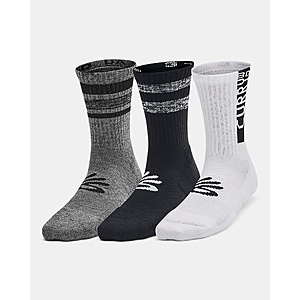 3-Pack UA Curry 3-Maker Kids' Mid-Crew Socks (2 colors, Limited Sizes) $7.48 + Free Shipping