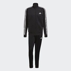 adidas App Only: Extra 25% Off Full Price & Sale Items, Men's 3-Stripes Essentials Tracksuit (Black) $33.75 & More + Free S/H