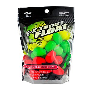 36-Pk Leland's Lures Trout Magnet E-Z Slotted Fishing Bobbers $8 