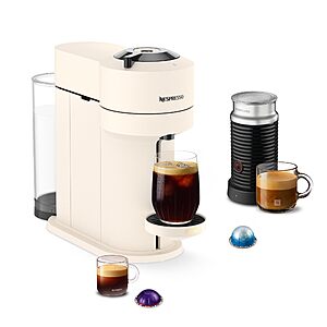 Nespresso Vertuo Next Premium Coffee & Espresso Maker by Breville w/ Aeroccino Milk Frother (Creamy White) $167.95 + Free Shipping