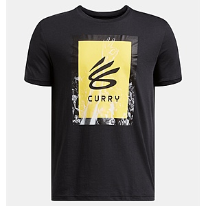 Under Armour Extra 50% Off UA Women's & Youth Outlet Products: Curry Trend Boys' T-Shirt (Black/Taxi) $5.48 & More + Free S/H on $50+
