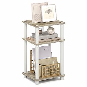 Furinno Turn-N-Tube 3-Tier Side Table w/ Open Shelf (Light Oak) $18.28 + Free Shipping w/ Prime or on $35+