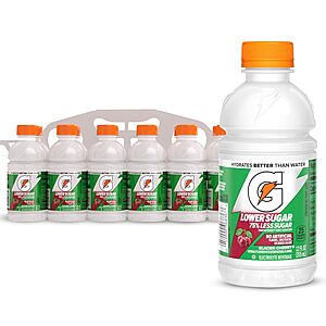 12-Pk 12-Oz Gatorade Lower Sugar Electrolyte Sports Drink (Glacier Cherry) $6.65 w/ S&S
