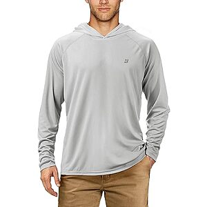 Roadbox Men's UPF 50+ Long Sleeve Hoodie Fishing Shirt (Large Only)