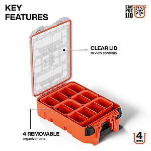 Klein Tools MODbox Half-Width Tall Stackable Tool Storage Box