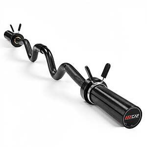 CAP 2-Piece Olympic Curl Bar w/ Collars (Black) $39.95 + Free S&H