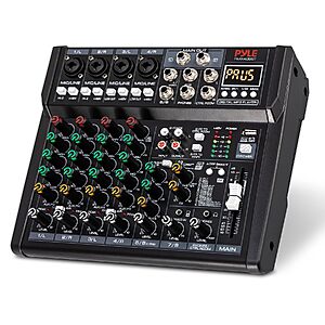 Pyle 8-Channel Studio Audio Mixer w/ Bluetooth, USB Recording & DSP Effects $81 + Free S&H
