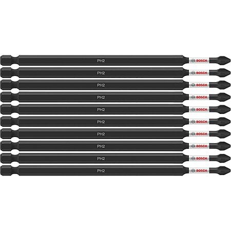 10-Pack 6" BOSCH ITPH26B Phillips #2 Impact Tough Screwdriving Power Bits $12.01 + Free Shipping w/ Prime or on $25+