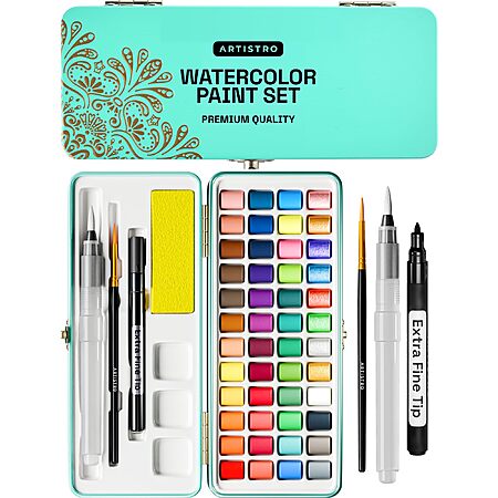 48-Piece ARTISTRO Watercolor Portable Paint Set $16.99 + Free Shipping w/ Prime or on $35+