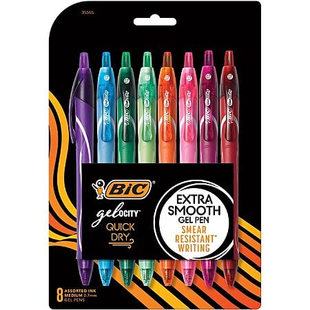 8-Count BIC Gelocity Quick Dry Assorted Colors Gel Pens (Medium Point, 0.7mm) $5.51 + Free Shipping w/ Prime or on $35+