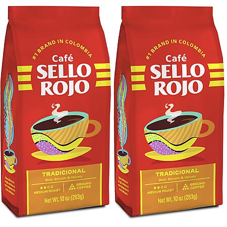 2-Pack 8.8-Oz Café Sello Rojo Premium Colombian Coffee Medium Roast Premium Ground Coffee Bricks $6.76 ($3.38/ea) + Free Shipping w/ Prime or on $35+