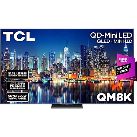 75" TCL QM8K Series Mini LED QLED 4K HDR TV $1487.99 + Free Shipping