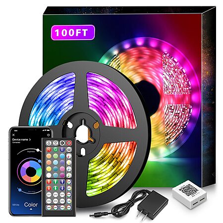 100' Nexillumi Smart Led Light Strip w/ Remote and App Control Built-in Mic $8.49 + Free Shipping w/ Prime or on $35+