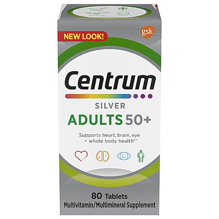 80-Count Centrum Silver Adults 50 Plus Multivitamin Supplement $4.59 w/ S&S + Free Shipping w/ Prime or on $35+