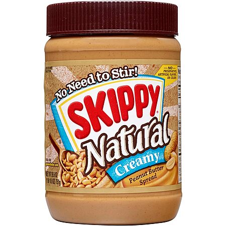 26.5-Oz SKIPPY Natural Creamy Peanut Butter $2.61 w/ S&S + Free Shipping w/ Prime or on $35+