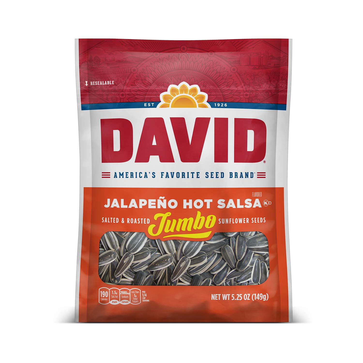 Amazon: 12 Pack David Seeds Jumbo Sunflower Seeds Ranch Flavor, 12 5.25-Ounce Bags $8.05 w/15% SS + MORE Flavors on Sale All-time Low Prices