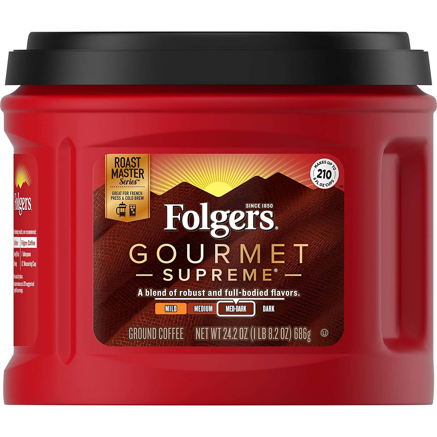 Amazon: Folgers Gourmet Supreme Medium Dark Roast Ground Coffee, 24.2 Ounces - Other Flavors Too: Save 25% off 1st SS AC (Select Accounts) + Free Prime Shipping $4.98