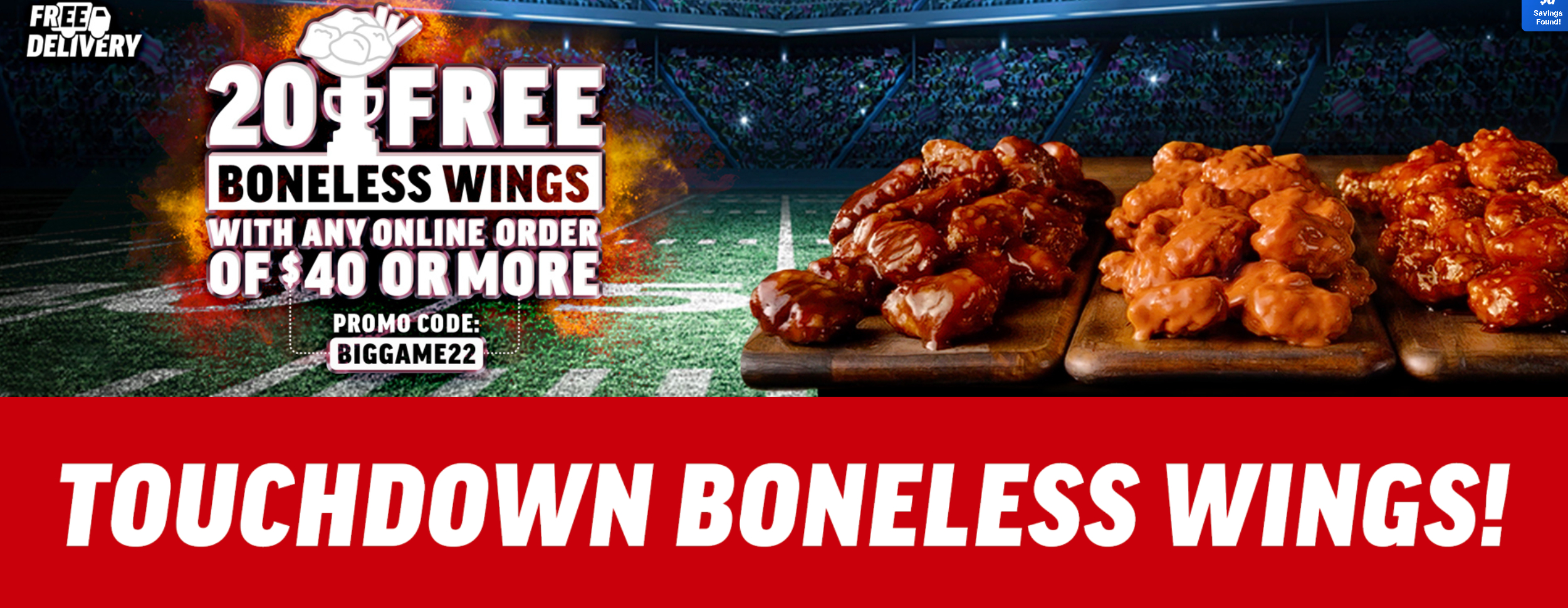 Applebee's: 20 Boneless Wings