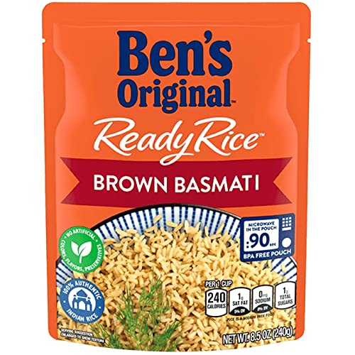 Amazon: BEN'S ORIGINAL Ready Rice, Brown Basmati, Heat & Serve, 8.5 OZ Pouch (Pack of 12), 40% Off w/5% SS, Lowest Ever, Less w/15% SS, Free Prime Shipping $15.01