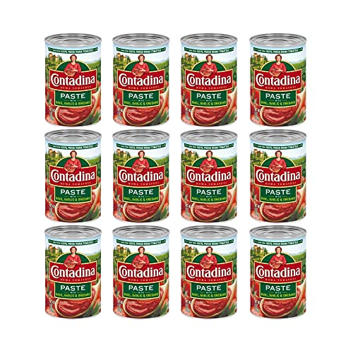Contadina Canned Tomato Paste With Italian Herbs, 6 oz Can, 12 Pack, Free Prime Shipping, Lowest Ever, Less w/15% SS $7.3