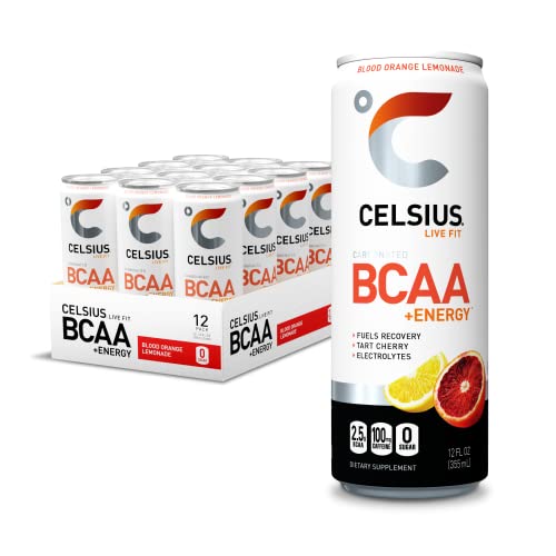 Amazon Warehouse: CELSIUS BCAA +Energy Sparkling Post-Workout Recovery & Hydration Sports Energy Drink, Blood Orange Lemonade, 12oz (Pack of 12), Lowest Ever, FS $14.06
