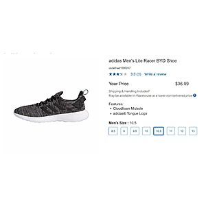 Adidas men's lite racer byd sneakers reviews on sale