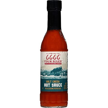 Amazon: 6666 Four Sixes Salt Creek Hot Sauce, 6 Ounce, Lowest Ever, Less w SS $2.11