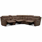 Costco Members: 6-Piece Fletcher Fabric Reclining Sectional (Brown) $1300 + Free Shipping