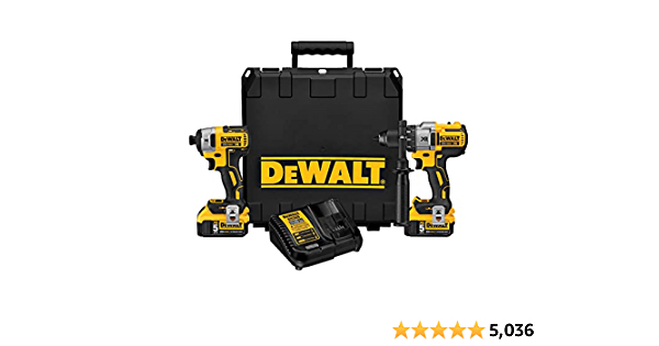 DEWALT 20V MAX XR Cordless Drill Combo Kit, Brushless, 5.0-Ah, 2-Tool (DCK299P2) - $279.99